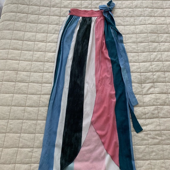 SOLD Mara Hoffman Striped Wrap Skirt - Picture 4 of 6